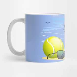 it' s  summer  time sports card .tennis Mug